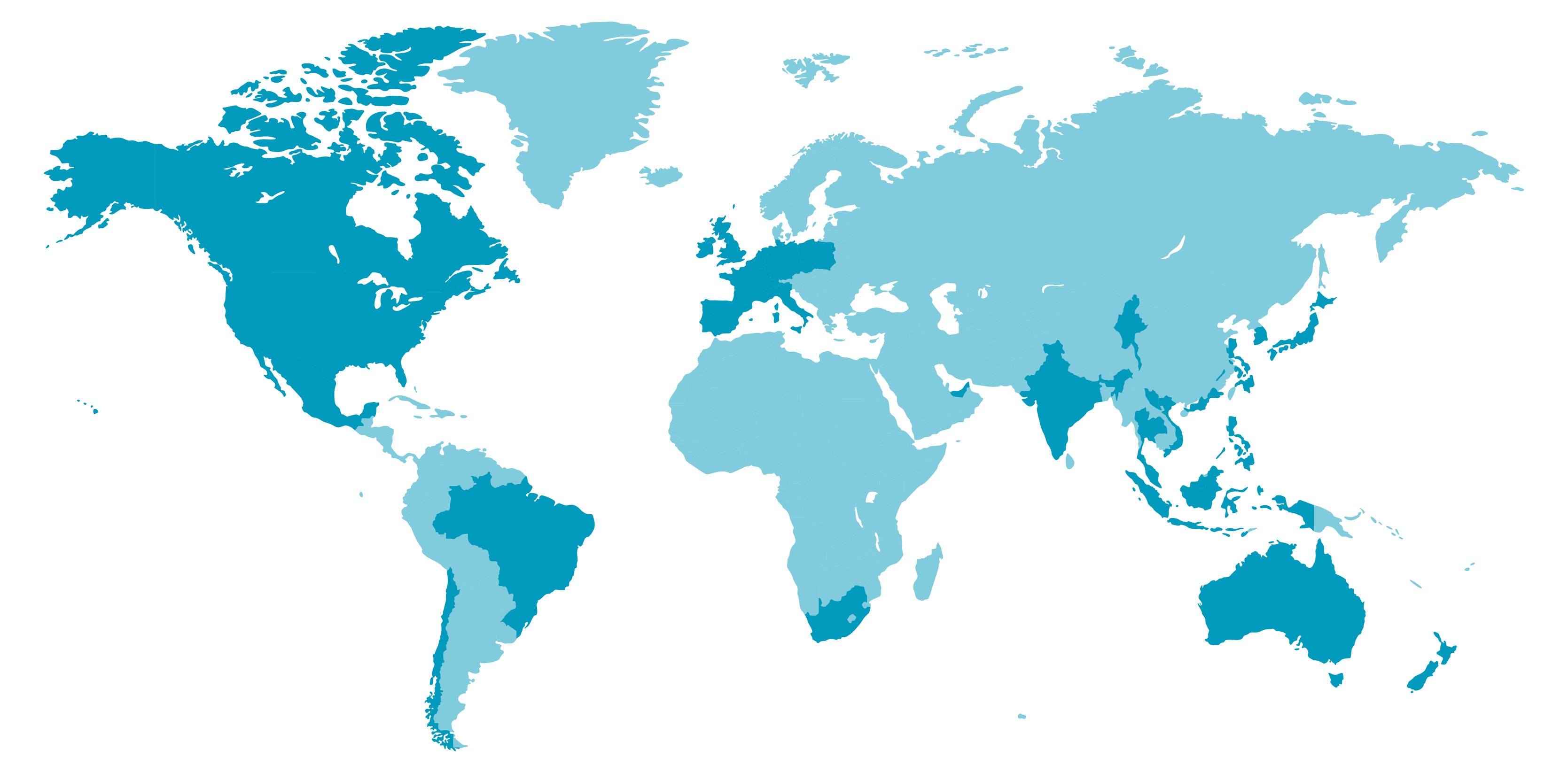 mappa della presenza globale di Robert Walters